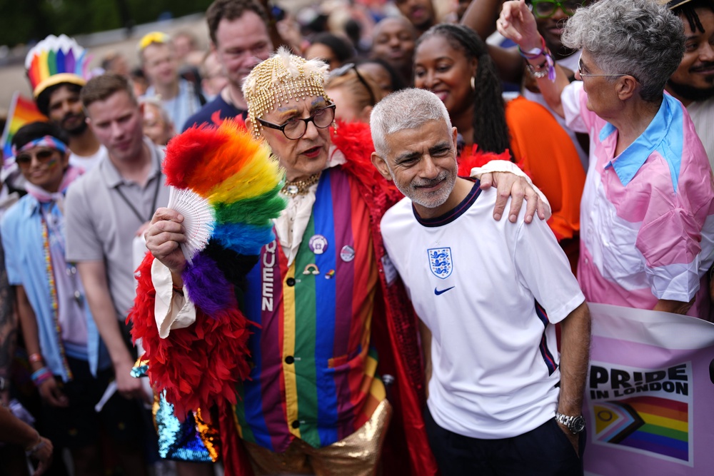 Mayor of London Sir Sadiq Khan before the start of the Pride in London parade in central London (Jordan Pettitt/PA) (PA Wire)