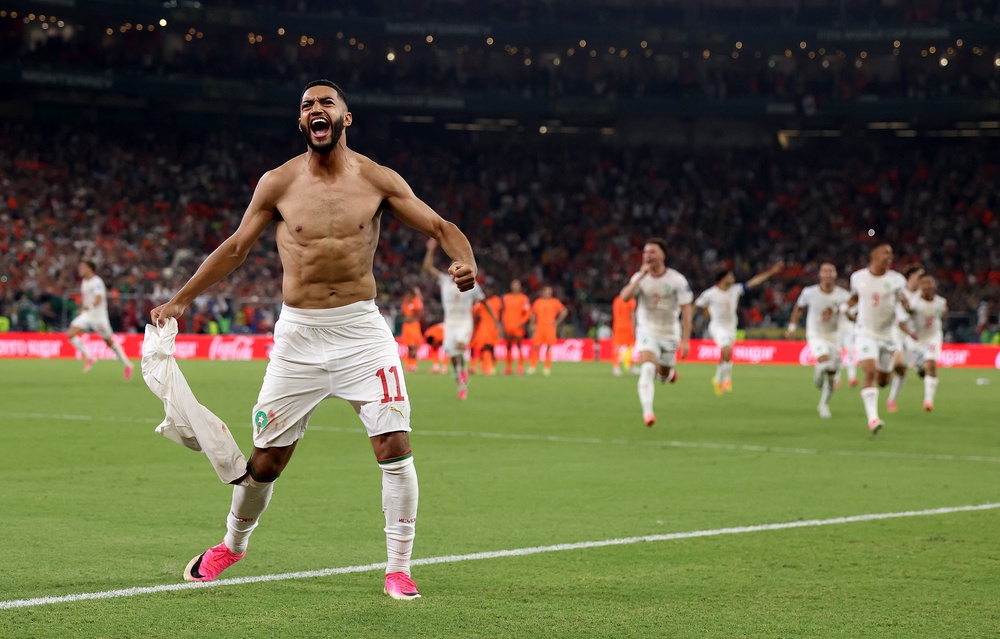 Ismael Saibari scored the winning penalty against Netherlands (Getty)