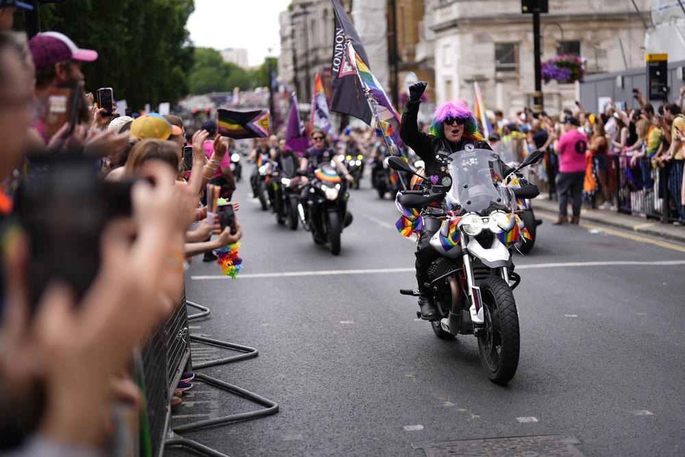People take part in the Pride in London parade (Jordan Pettitt/PA) (PA Wire)