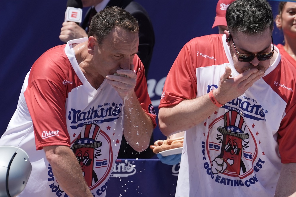 Joey Chestnut won his 18th title at the Nathan’s Hot Dog Eating Contest on July 4 (AP Photo/Anna Connors)
