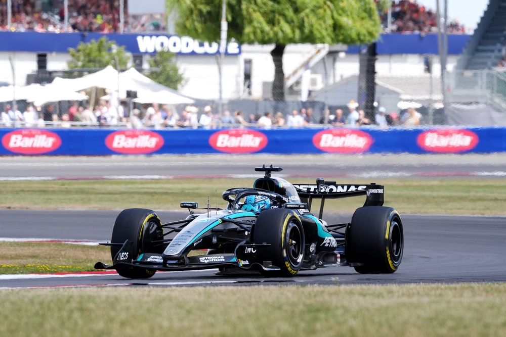 Russell ran off the track early in qualifying (Jacob King/PA) (PA Wire)