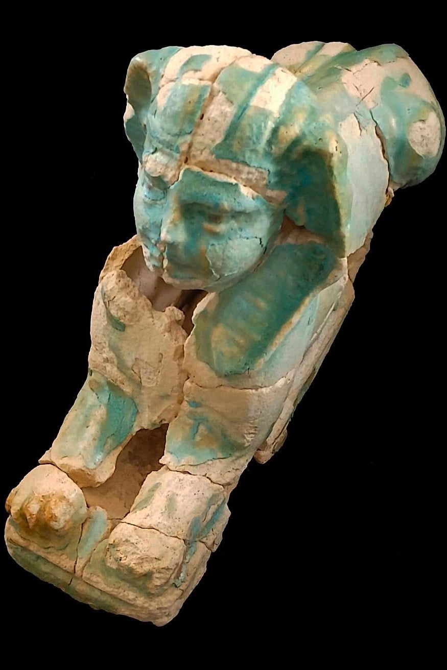 A recently discovered artifact is displayed in the Marina el-Alamein archaeological site, west of the Mediterranean city of Alexandria, Egypt (Ministery of Tourism and Antiqui)