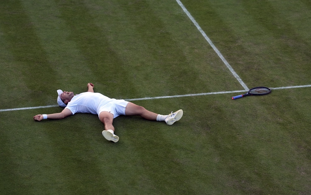 Arthur Fery fell to the floor in celebration (Andrew Matthews/PA) (PA Wire)
