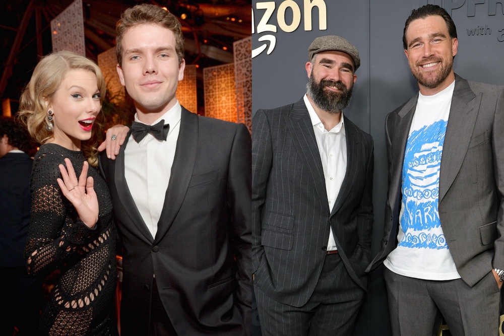 Taylor Swift and Travis Kelce stood by their brothers during their wedding at Madison Square Garden (Getty Images)