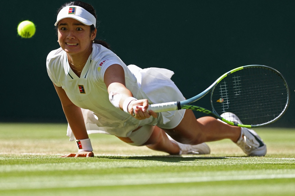 Eala did not grow up on grass courts but has the crafty game and mindset to do well on the surface (Reuters)