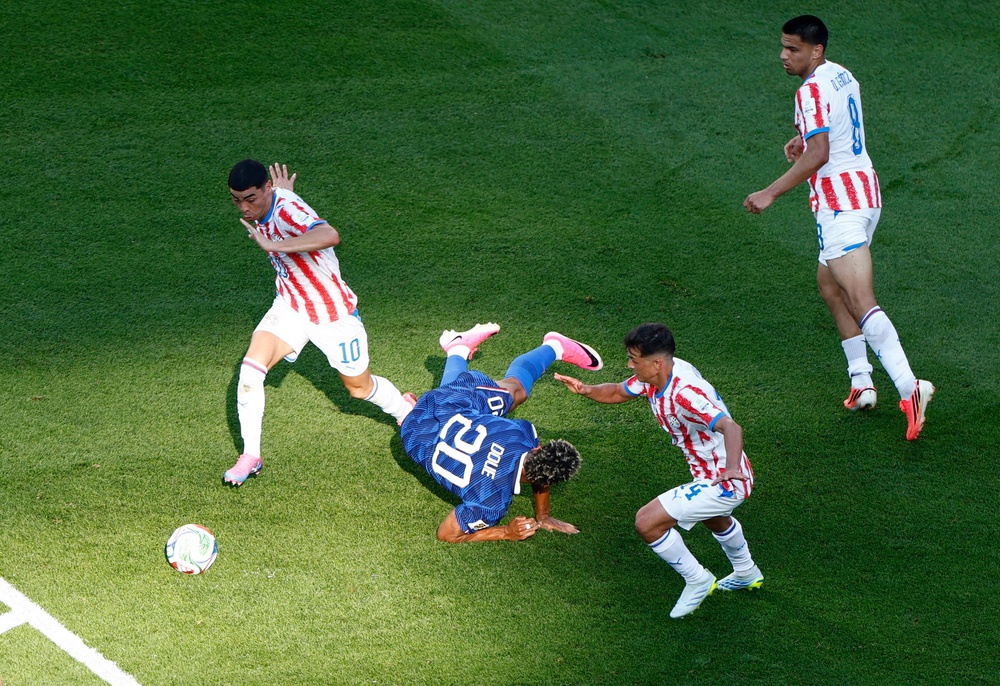 Desire Doue was fouled for the penalty (Reuters)