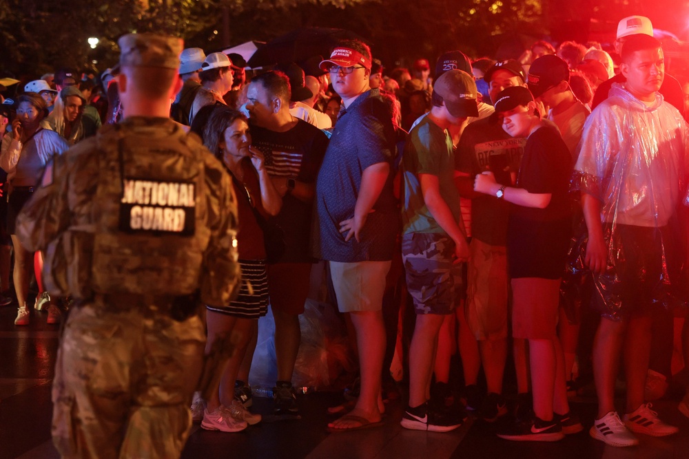 Large crowds were seen waiting in line to re-enter (Getty)