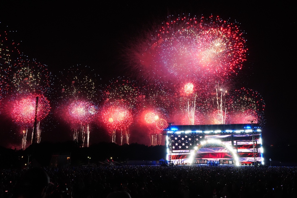 A massive fireworks show lit up Washington, D.C. (AP)