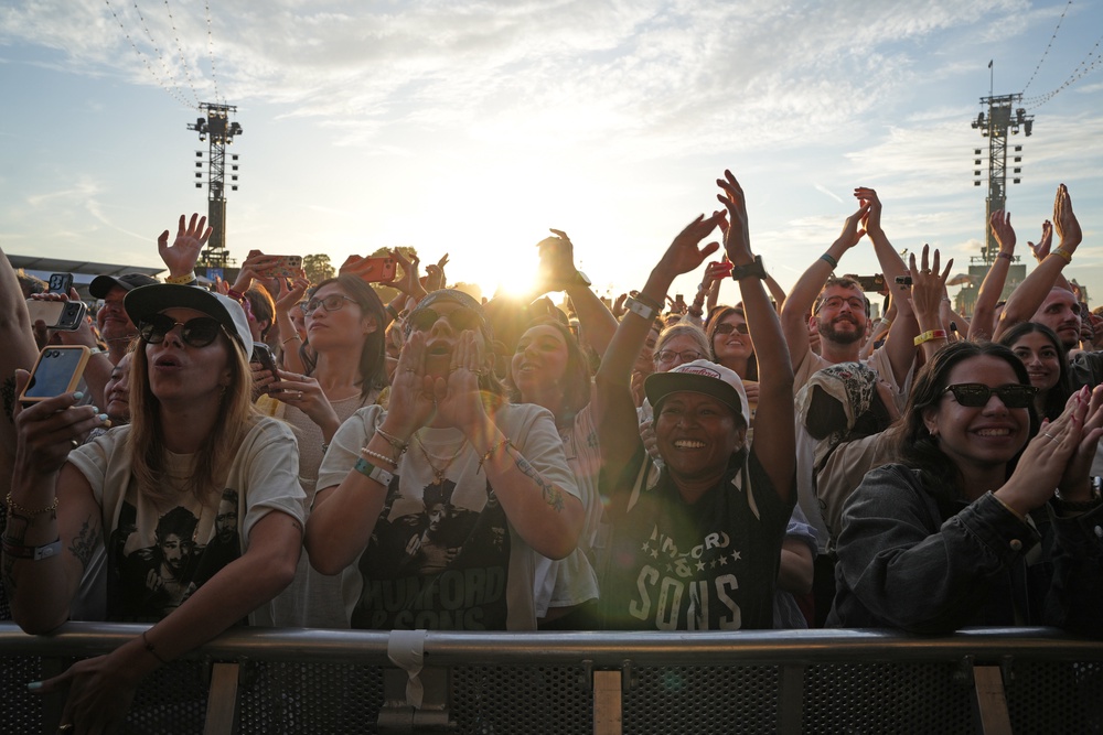 Fans were also treated to a surprise appearance from Hozier (PA)