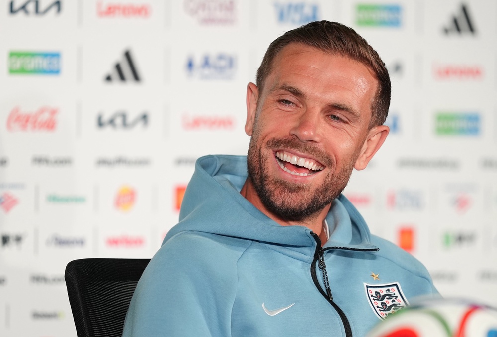Jordan Henderson was in good spirits in his pre-match press conference (Martin Rickett/PA) (PA Wire)