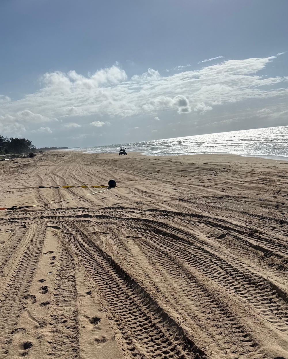 Strange black ball found at a Queensland beach (QFD via X)