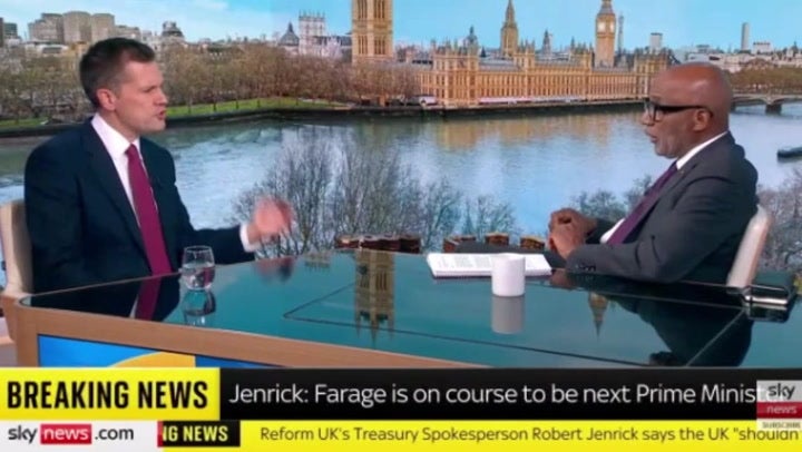 Jenrick angrily rebuffed claims Farage has become a liability (Sky News)