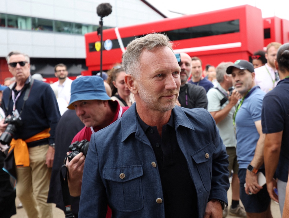 Christian Horner made his return to Formula 1 with an appearance at the British GP (Reuters)