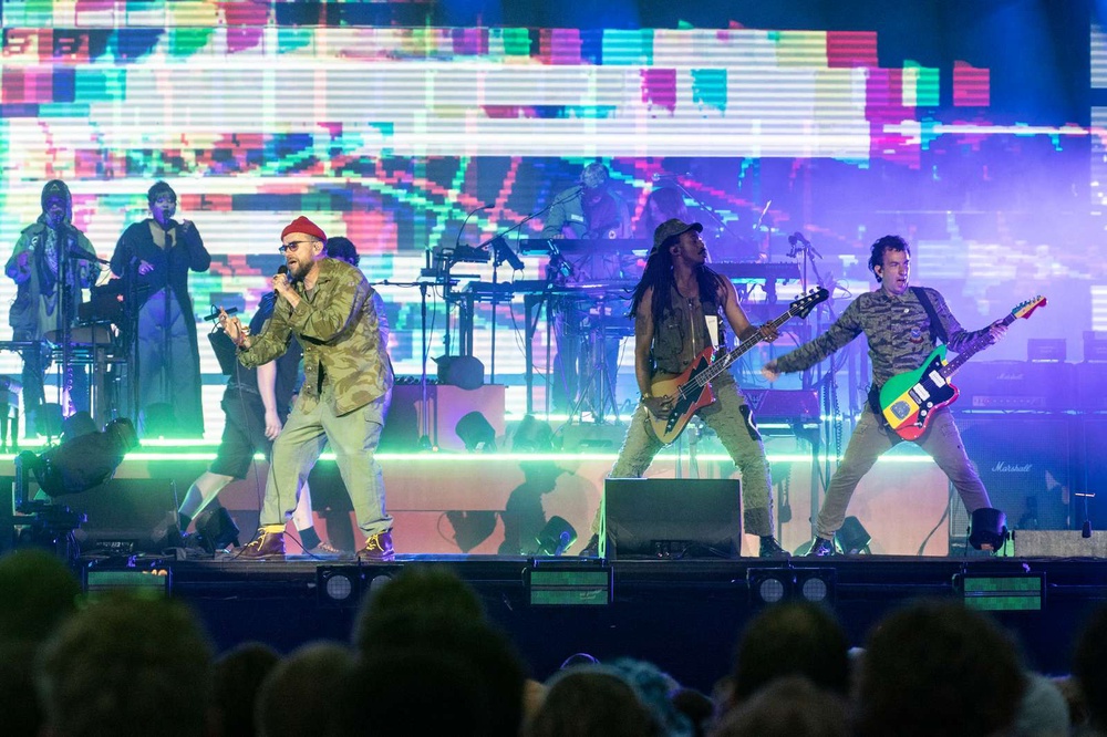 'Hissy fit': Gorillaz frontman Damon Albarn managed to draw the ire of another band on the lineup (Kristian Gade)