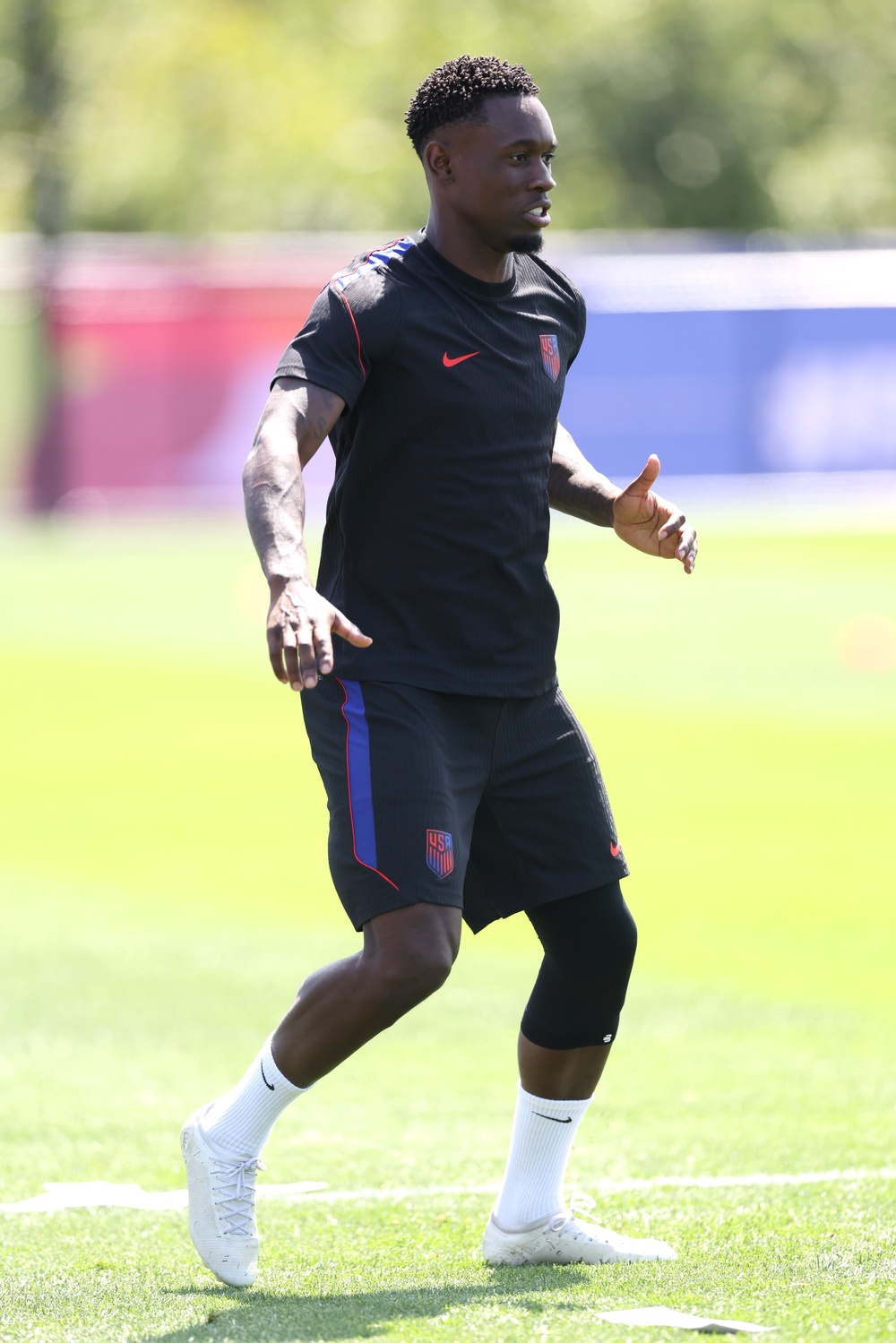 Folarin Balogun of the United States attends a training session (Getty)