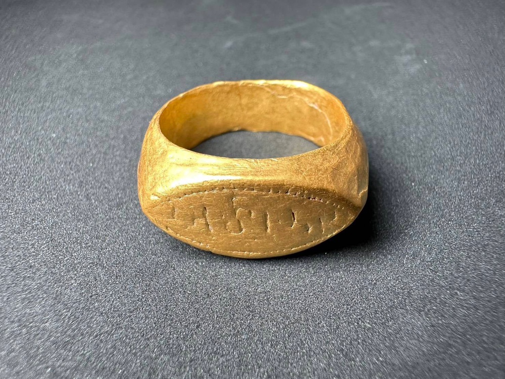 One of the rings, believed to be about 2,000 years old, that was found at the site (AP)