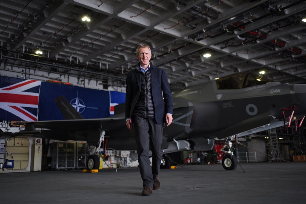 Defence Secretary Dan Jarvis during a visit to HMS Prince of Wales (Yui Mok/PA) (PA Wire)