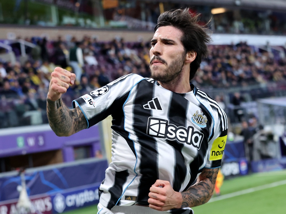 Sandro Tonali joined Tottenham for a club-record fee of £100m (PA)