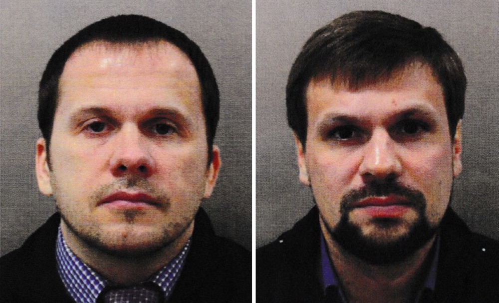Alexander Petrov (left) and Ruslan Boshirov are believed to have carried out the Salisbury attack (Metropolitan Police/PA) (PA Media)