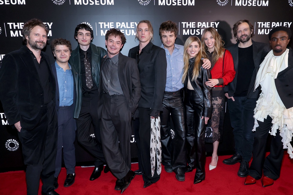 The show's cast and creative team, pictured in December (Getty)