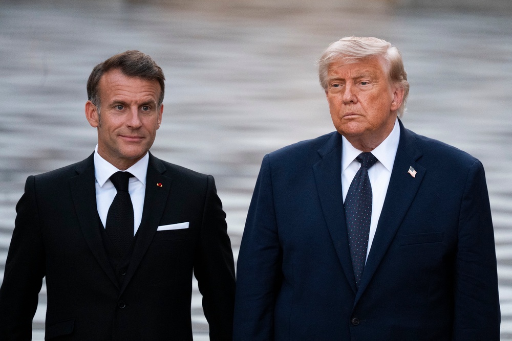 Trump’s tantrum reportedly took place during a meeting with French President Emmanuel Macron as the pair tried to call then-Canadian Prime Minister Justin Trudeau (AFP/Getty)