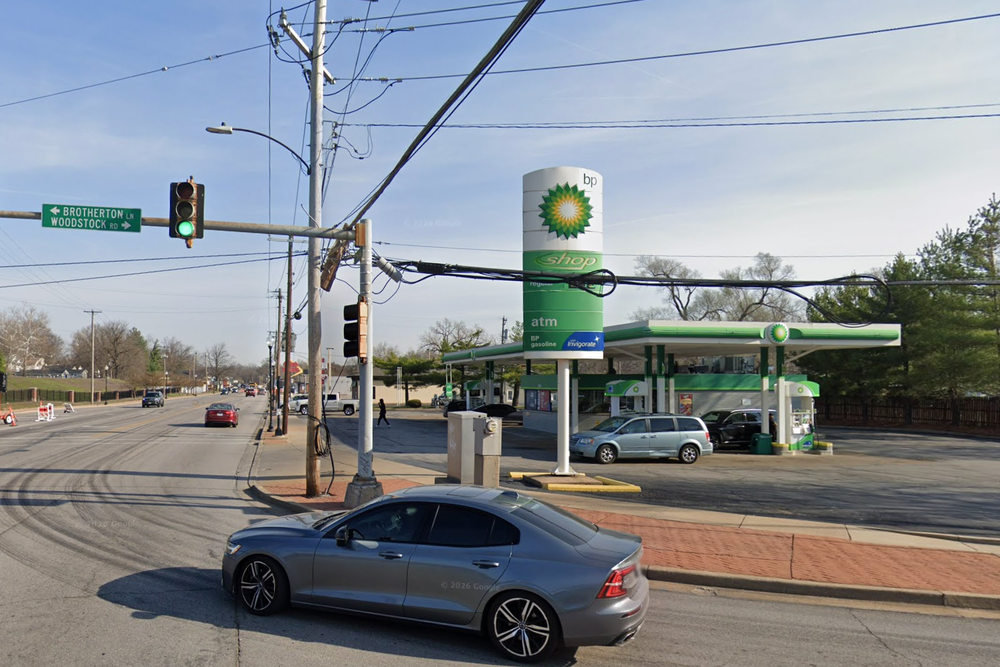 Martin was struck by stray gunfire while at the BP gas station in Ferguson, Missouri (Google Street View)
