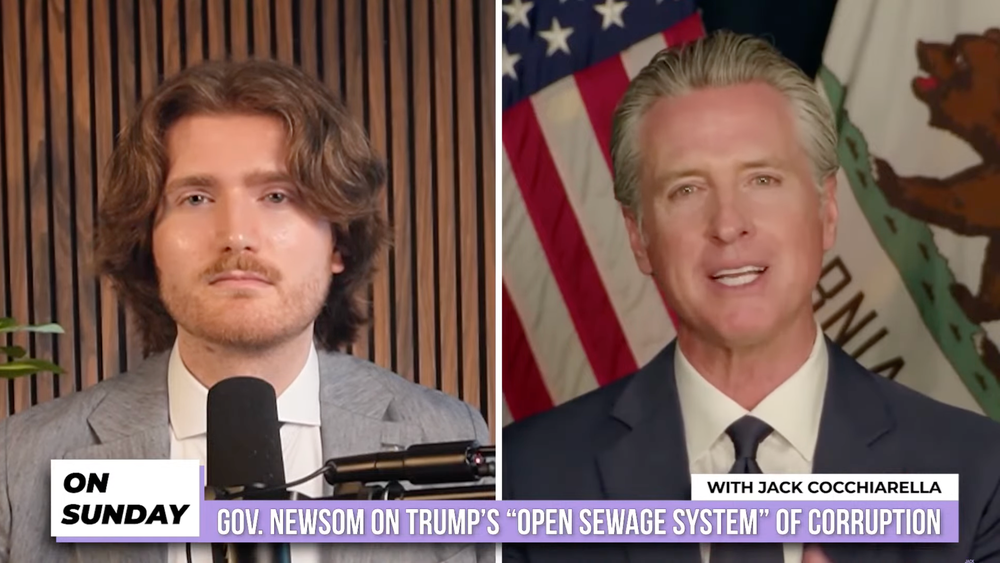 'You see these press conferences in the Oval Office,' Newsom said. 'You maybe have one or two reasonable reporters. They ask a question; there's no chance for a follow-up' (Jack Cocchiarella, YouTube)