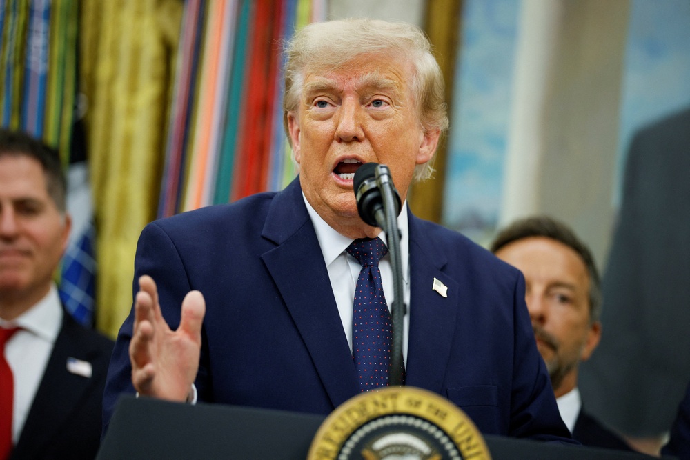 Donald Trump confirmed he had lobbied FIFA president Gianni Infantino to ‘review’ a red card against a USA striker (Reuters)