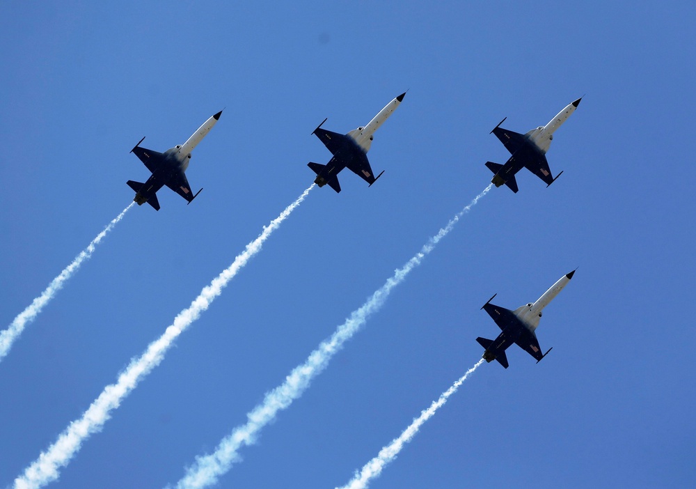 NASA Administrator Jared Isaacman flew a vintage military jet during a July 4 air show over Washington, DC., despite safety concerns cited by the Federal Aviation Administration (AP)
