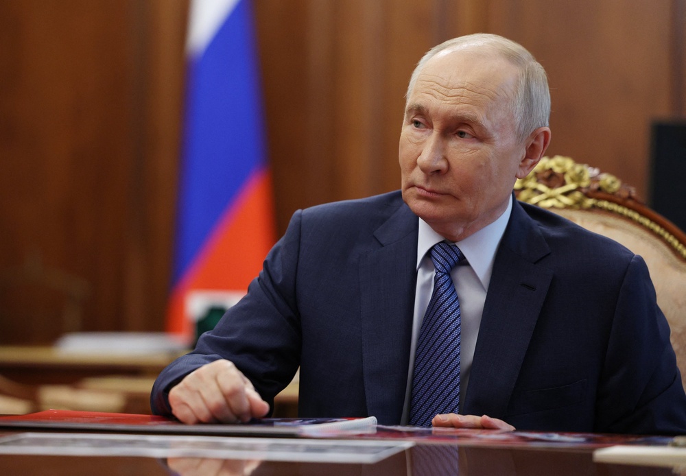 Russia's President Vladimir Putin attends a meeting with the Tula region governor in Moscow on July 6 (AFP/Getty)