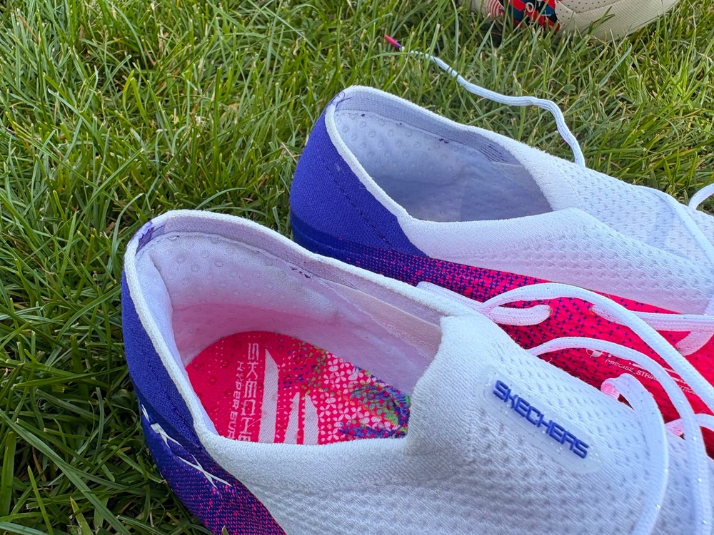 Padding at the heel kept me comfortable during longer sessions on firm ground, and made the boots easy to slip on and of (Harry Bullmore/The Independent)