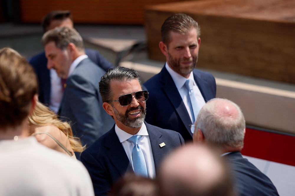 Donald Trump's sons Donald Jr. and Eric have run his crypto empire and other business interests while their father focuses on political pursuits (Reuters)