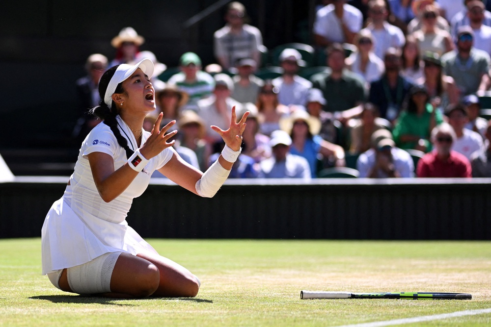 Eala came undone after a poor service game in the final set (Reuters)