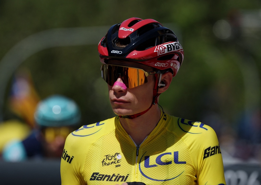 Jonas Vingegaard is now trailing Pogacar (Reuters)