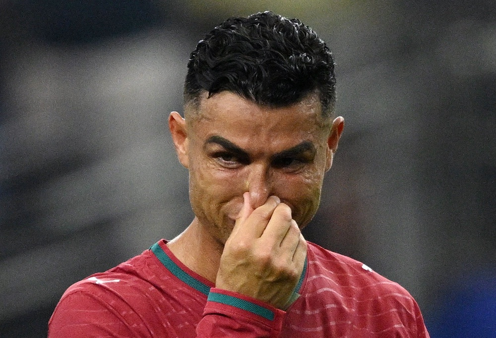 Cristiano Ronaldo was in tears at the final whistle (Reuters)
