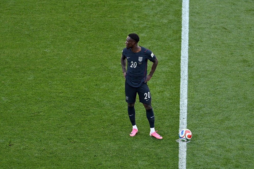 Folarin Balogun was permitted to play against Belgium (Getty)