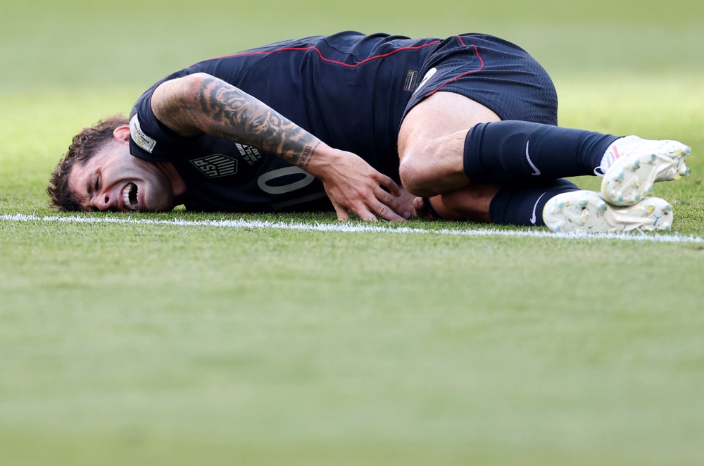 Christian Pulisic suffered a fresh injury blow against Belgium (Getty)
