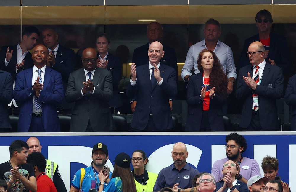 Norway’s football chief Lise Klaveness (second right) has been a firm critic of Infantino (Reuters)