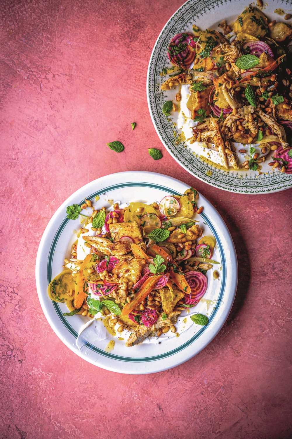 Shop-bought chicken does the heavy lifting in this crunchy, herby salad with a Middle Eastern twist (Donal Skehan)