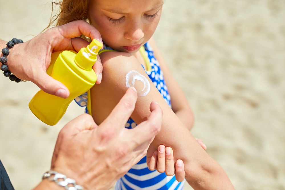 ‘With children, we’re more worried about skin cancer and burning risk than skin ageing, so in the evenings it’s probably not as imperative for them to wear sunscreen,’ says Tian. (PA)