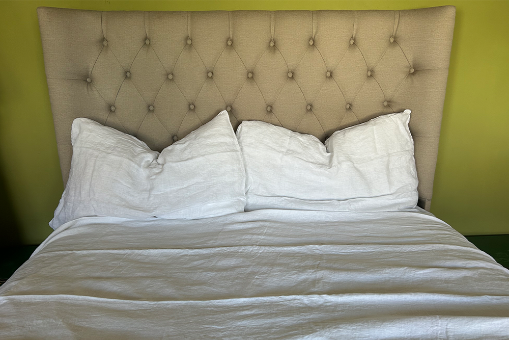 Here, there was none of the stiffness you sometimes get with new linen (Ali Howard/The Independent)