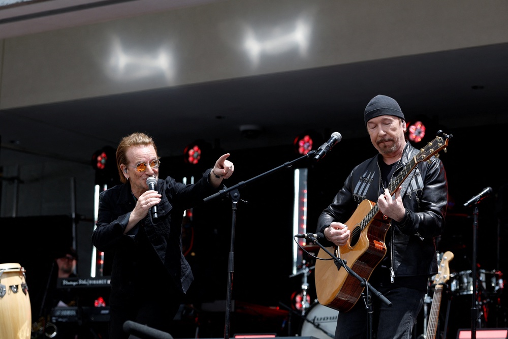 U2 released a new single on Tuesday (AFP/Getty)