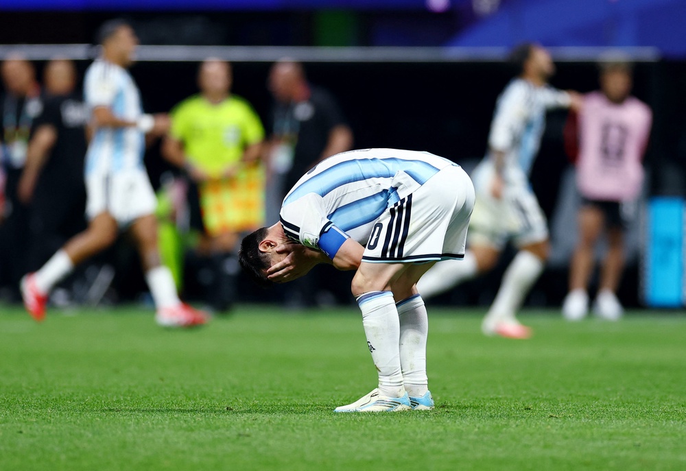 Messi’s raw emotion was soon replaced... (Reuters)