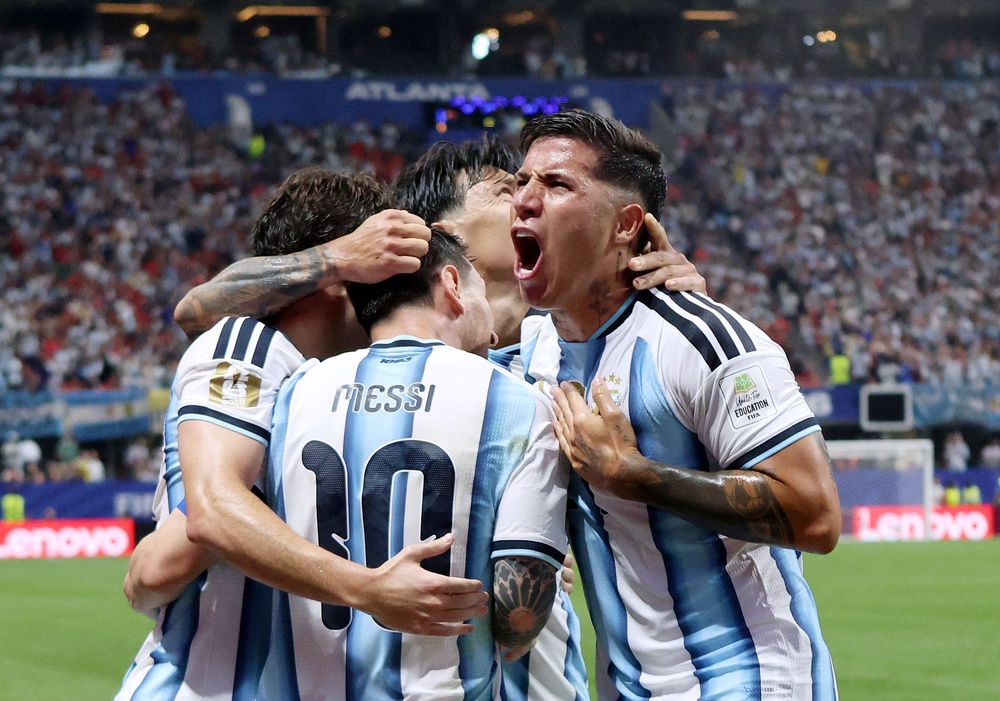 Argentina came from two goals down to beat Egypt (Reuters)
