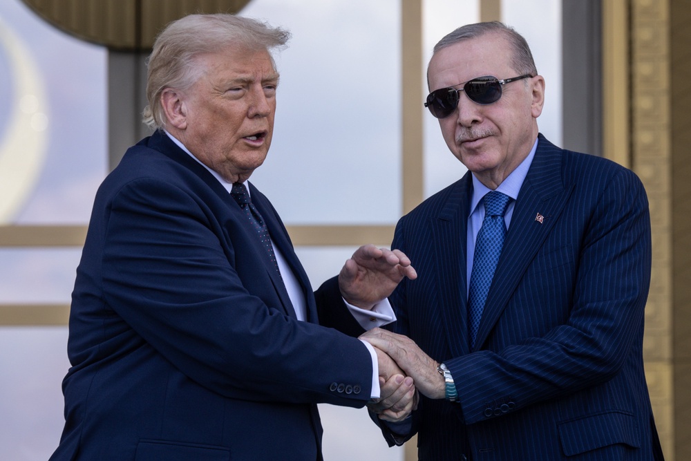 The White House has dismissed the bruising and said it comes from Trump’s frequent hand shaking (Getty Images)