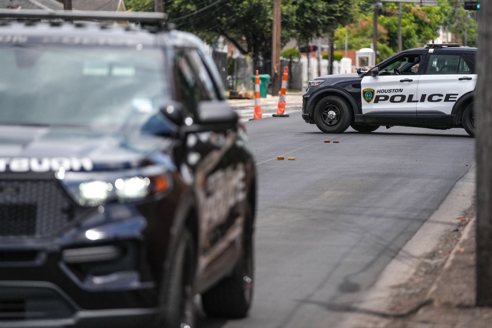 The Department of Homeland Security said in a statement that the man ignored commands to stop and attempted to ram an agent who fired his weapon in self-defense (© 2026 Jacob Lujan / Houston Chronicle)