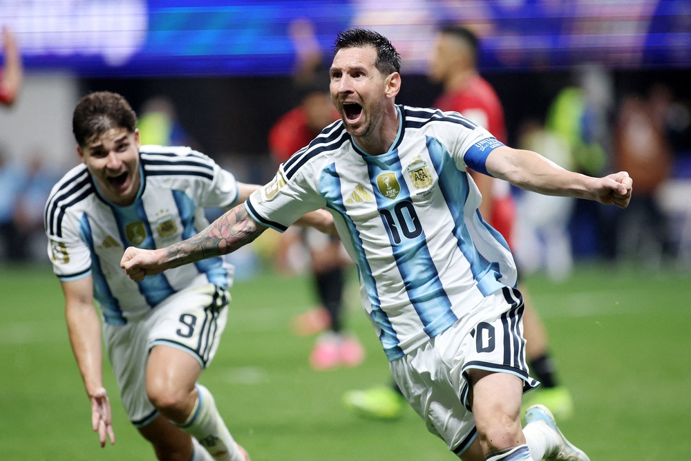 Argentina and Lionel Messi delivered another glorious World Cup moment (Reuters)