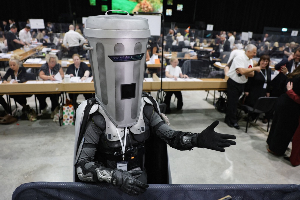 Count Binface won 95 votes in Makerfield last month (Reuters)