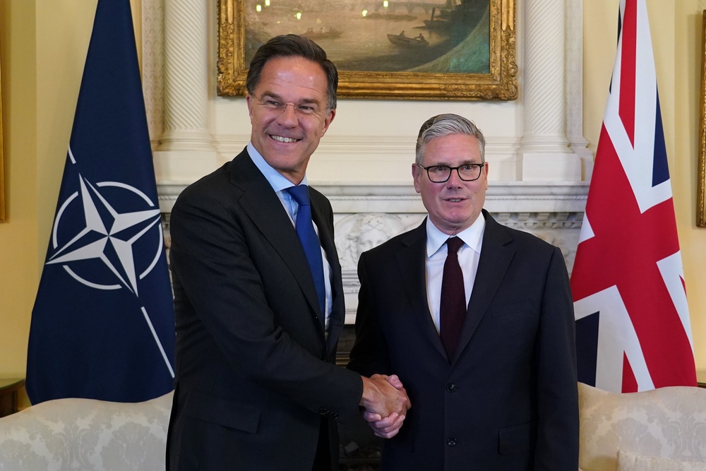 Prime Minister Sir Keir Starmer and Nato secretary-general Mark Rutte (Alberto Pizzoli/PA) (PA Wire)