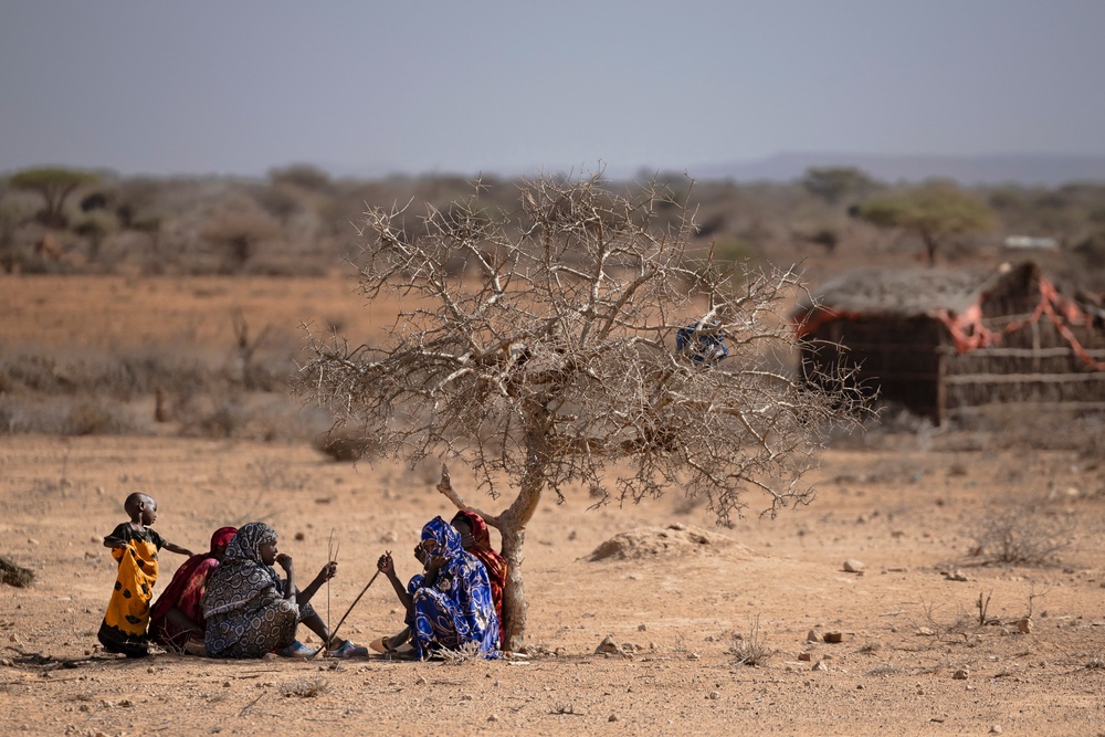 Women seek shelter from the morning sun in drought-hit Northern Kenya earlier this year. Kenya is among the countries in Sub-Saharan Africa set to be hit by the super El-Niño this year (AFP/Getty)